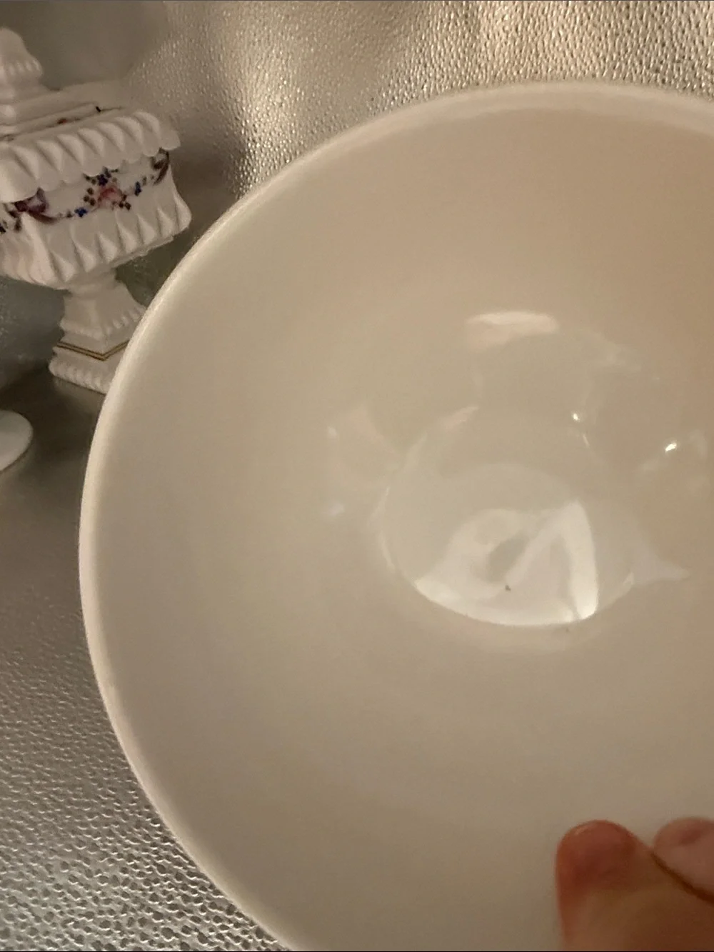 White Namaste Ceramic Bowl - Home Art